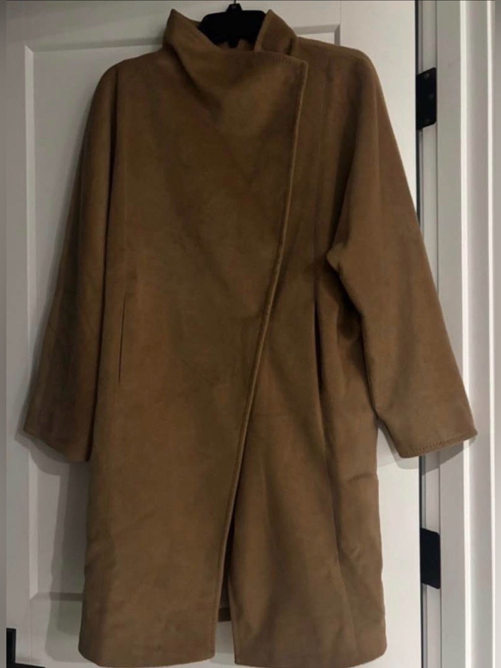 Women's Camel Wrap Trench Coat - pink lady xlarge